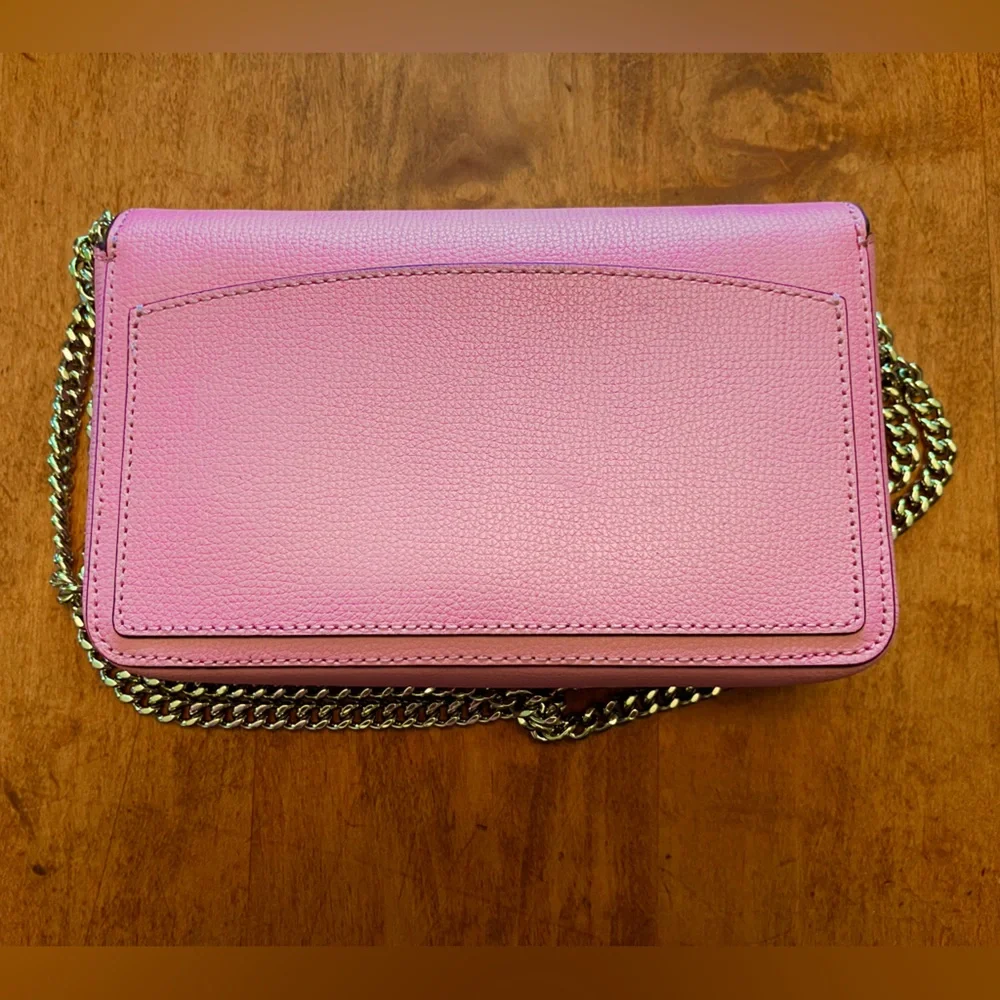 Kate Spade Candy Pink Crossbody Leather Purse With Chain Handle - Picture 2 of 12